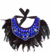 Cobalt bib necklace